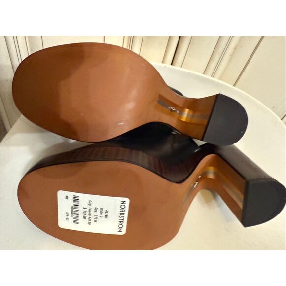 Sam Edelman Women's Shiloh Leather Block Heel Platform Clogs Black Size 7 NWT - Picture 14 of 15